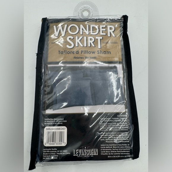 Wonder Skirt Tailored Pillow Sham 20 in X 26 in Blue Bedding Luxury NEW - Picture 2 of 4